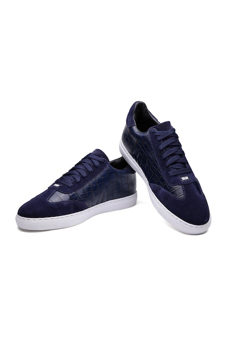 Shutiq Pelle Croco Navy Sneakers 