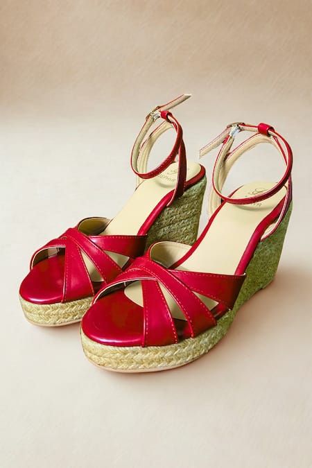 Sephyr Cici Wine Red Platform Wedges 