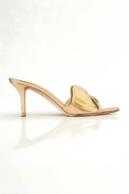 Sephyr Sabrina Gold Metallic Stiletto Heels 