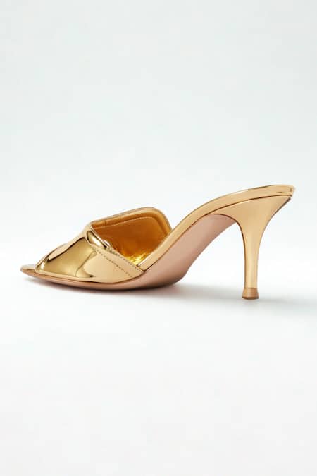 Sephyr Sabrina Gold Metallic Stiletto Heels 