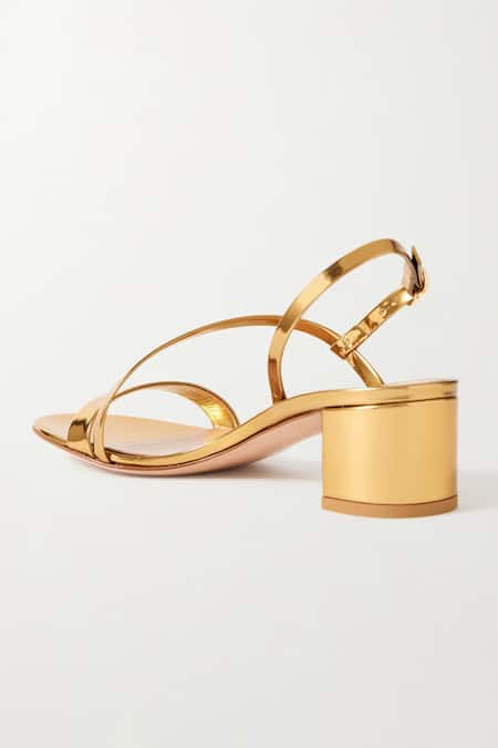 Sephyr Tyla Gold Metallic Block Heels 