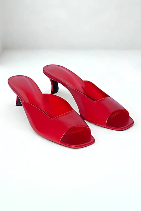 Sephyr Miranda Red Patent Leather Kitten Heels 