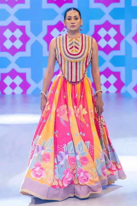Rishi And Vibhuti Orchid Lehenga Set 
