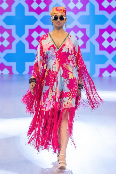 Rishi and Vibhuti Fuchsia Dream Kaftan 