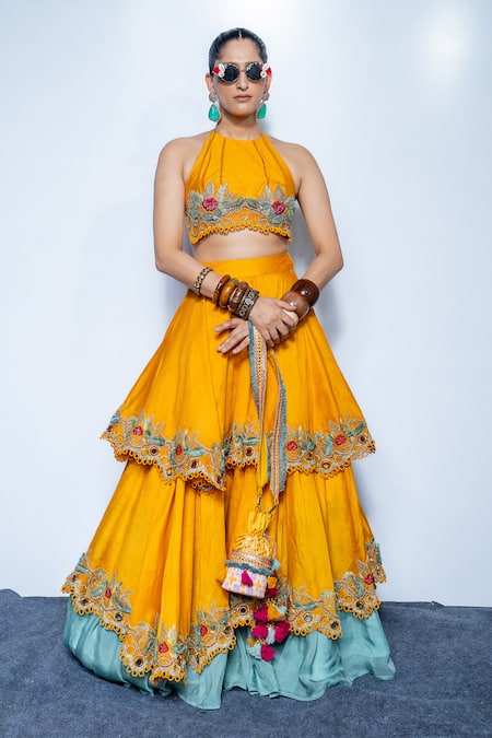Rishi And Vibhuti Dawn Lehenga Set 