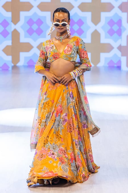 Rishi And Vibhuti Amber Affair Lehenga Set 