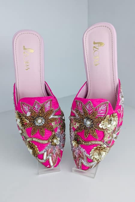 Azora Pink Glo Fuschia Embellished Heels 
