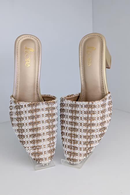 Azora Mahi Beige Jute Heels 