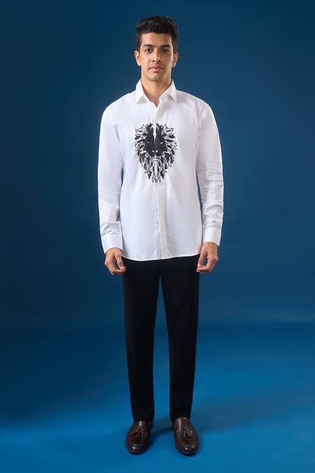 Buy_Rng Safawala_White Crepe, Silk Beads Embroidered _Online_at_Aza_Fashions