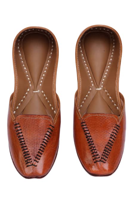 Kurrbat Designer Tan Brown Juttis 