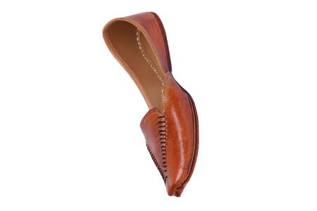 Shop_Kurrbat_Tan Designer Brown Juttis _Online_at_Aza_Fashions