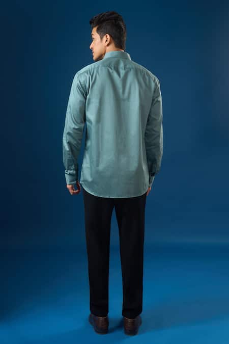 Rng Safawala Rama Green Rose Shirt 