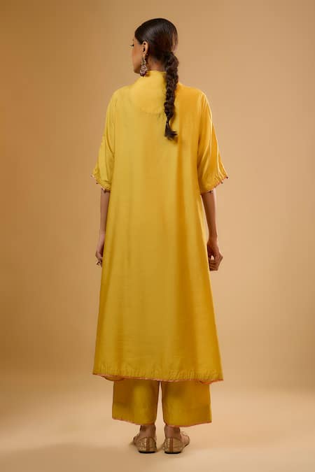 Label Niti Bothra Yoke Embroidered Kurta With Pant 