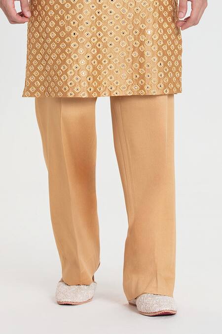 Buy Abhinav Mishra Gold Chanderi Embroidery, Mirrors Kurta Set Online at Aza Fashions Buy_Abhinav Mishra_Gold Chanderi Embroidery, Mirrors Kurta Set _Online_at_Aza_Fashions