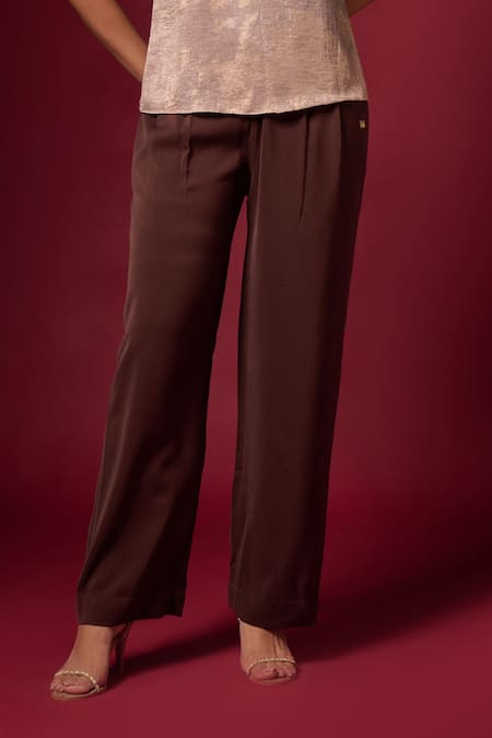 Buy Emblaze Gold Cotton Satin V-neck Foil Tie-up Top Online at Aza Fashions Buy_Emblaze_Gold Cotton Satin V-neck Foil Tie-up Top _Online_at_Aza_Fashions