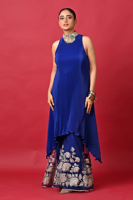 Kiran Uttam Ghosh Pleated Designer Dress 
