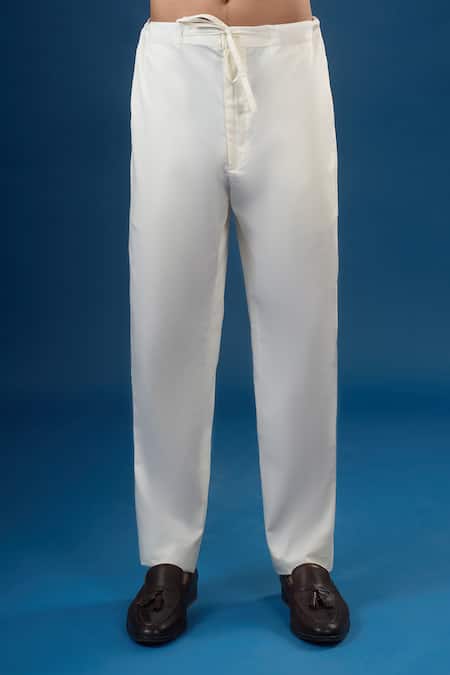 Countrymade_Silver Embroidery Abstract Cloud Kurta Set _at_Aza_Fashions