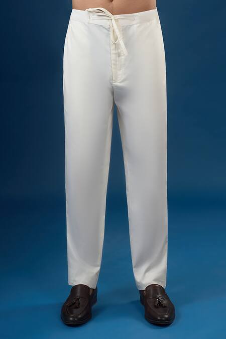 Countrymade_Yellow Embroidery Mustard Vertical Line Kurta Set_at_Aza_Fashions