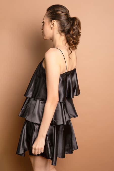 Emblaze Black Tiered Dress 