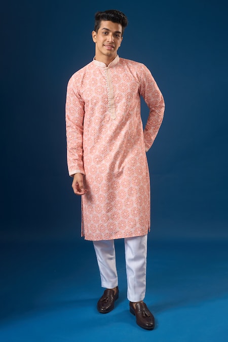 Arihant Rai Sinha Lucknowi Embroidered Kurta & Pant Set 