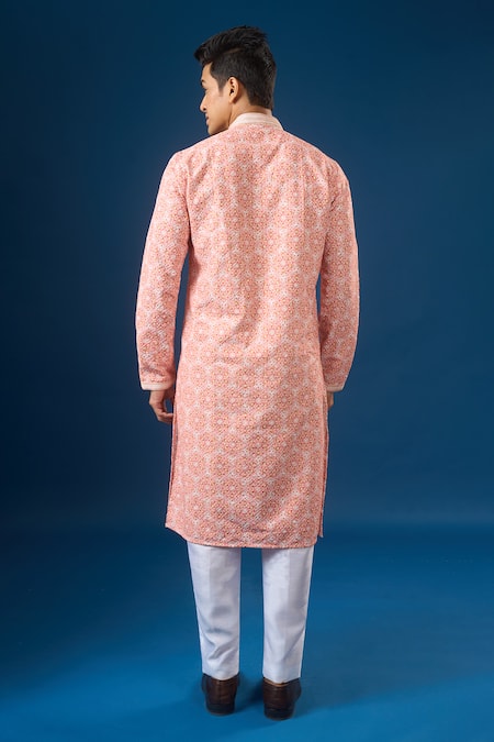 Arihant Rai Sinha Lucknowi Embroidered Kurta & Pant Set 