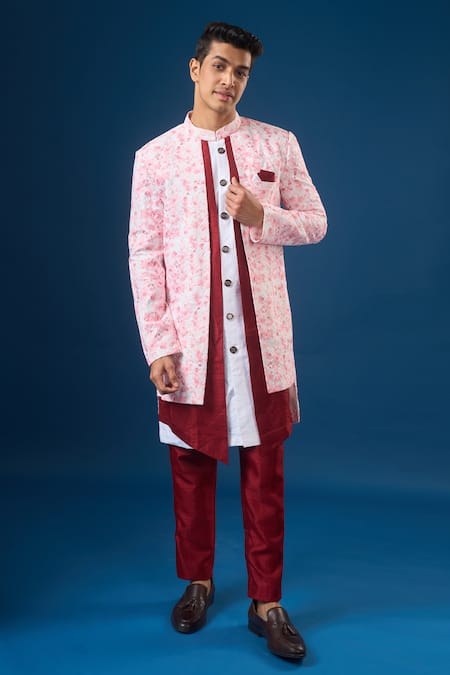 Arihant Rai Sinha Floral Print Sherwani Set 