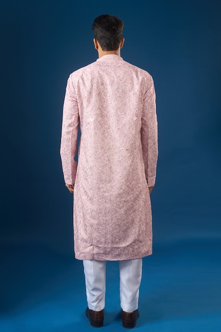 Arihant Rai Sinha Light Purple Lucknowi Sherwani Set 