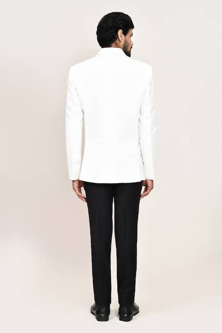 Arihant Rai Sinha Multicolor Printed Shirt & White Jacket Set 