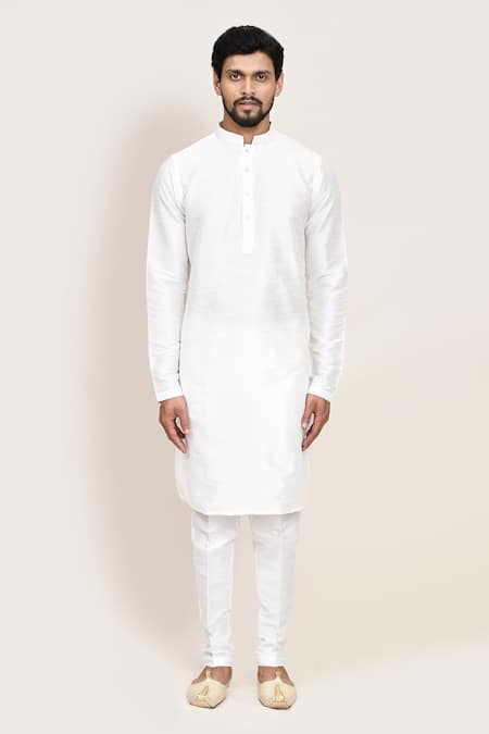 Arihant Rai Sinha_Cream Nehru Jacket With White Kurta And Pant _Online_at_Aza_Fashions
