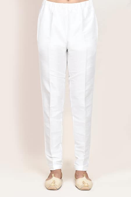 Buy_Arihant Rai Sinha_Cream Nehru Jacket With White Kurta And Pant _Online_at_Aza_Fashions