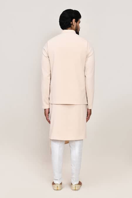 Arihant Rai Sinha Cream Embroidered Nehru Jacket Set 