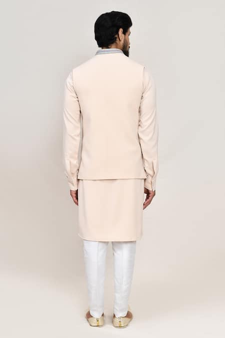 Arihant Rai Sinha Cream Embroidered Nehru Jacket Set 