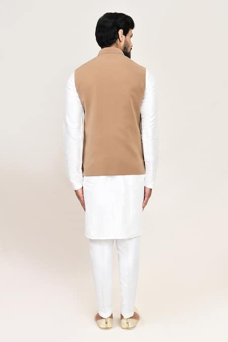 Arihant Rai Sinha Chiku Terry Rayon Nehru Jacket 