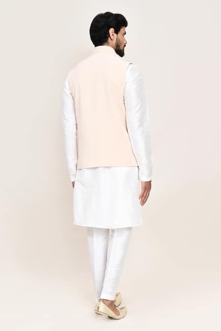 Arihant Rai Sinha Peach Nehru Jacket 