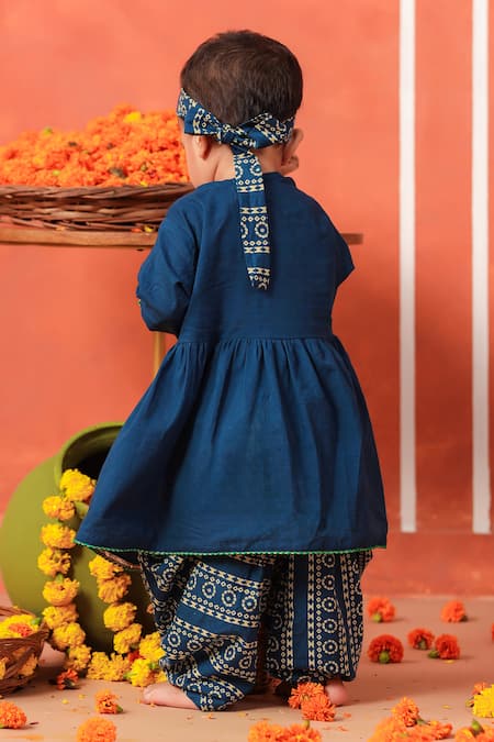 Cute Couture Radha Rani Peplum Kurta & Dhoti Pant Set 