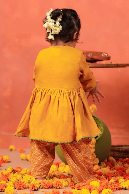 Cute Couture Radha Rani Peplum Kurta & Dhoti Pant Set 