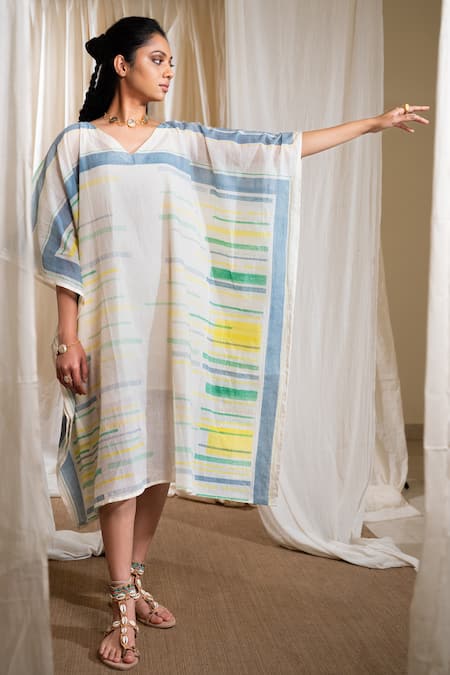 Banana Labs Multicolor Hand Block Print Kaftan 