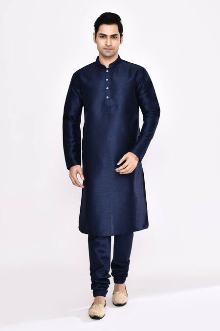 Arihant Rai Sinha Blue Silk Dark Blend Churidar Online at Aza Fashions Arihant Rai Sinha_Blue Silk Dark Blend Churidar _Online_at_Aza_Fashions