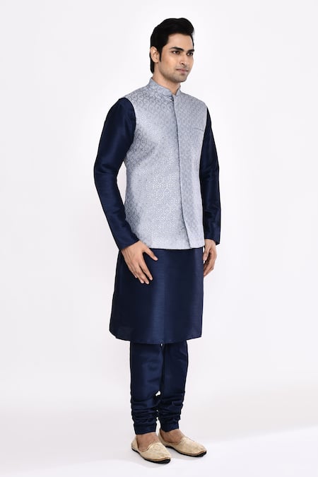 Shop Arihant Rai Sinha Blue Silk Dark Blend Churidar Online at Aza Fashions Shop_Arihant Rai Sinha_Blue Silk Dark Blend Churidar _Online_at_Aza_Fashions