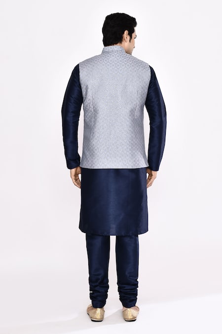 Arihant Rai Sinha Dark Blue Silk Blend Churidar 