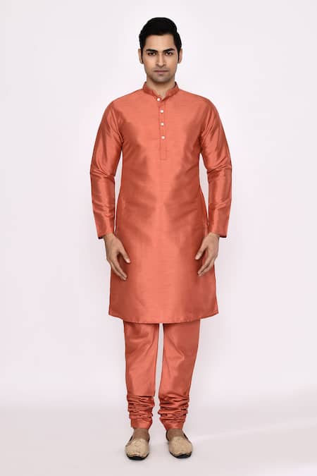 Arihant Rai Sinha Orange Silk Rust Blend Churidar Online at Aza Fashions Arihant Rai Sinha_Orange Silk Rust Blend Churidar _Online_at_Aza_Fashions