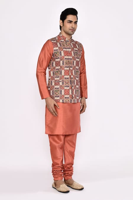Shop Arihant Rai Sinha Orange Silk Rust Blend Churidar Online at Aza Fashions Shop_Arihant Rai Sinha_Orange Silk Rust Blend Churidar _Online_at_Aza_Fashions