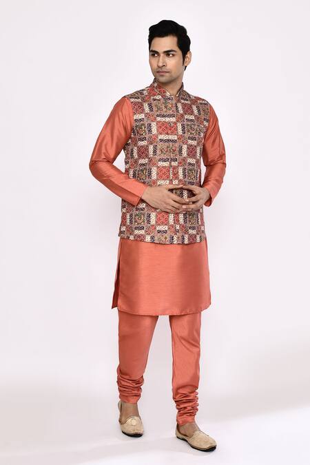Arihant Rai Sinha Orange Silk Rust Blend Churidar at Aza Fashions Arihant Rai Sinha_Orange Silk Rust Blend Churidar _at_Aza_Fashions