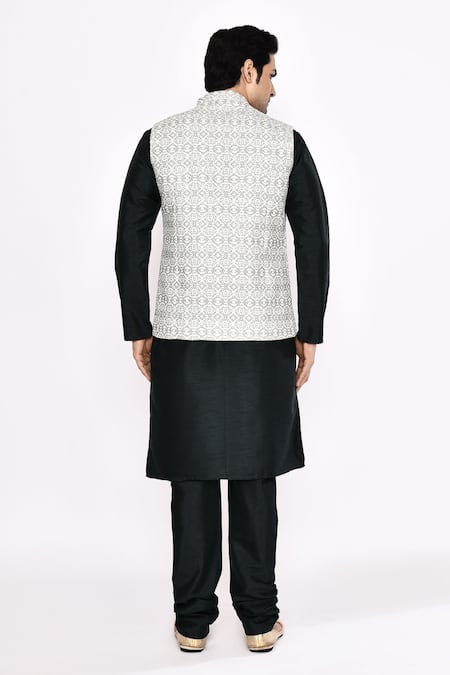 Arihant Rai Sinha Black Silk Blend Churidar 