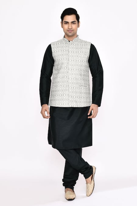 Arihant Rai Sinha Black Silk Blend Churidar 