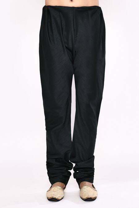 Buy Arihant Rai Sinha Black Silk Blend Churidar Buy_Arihant Rai Sinha_Black Silk Blend Churidar