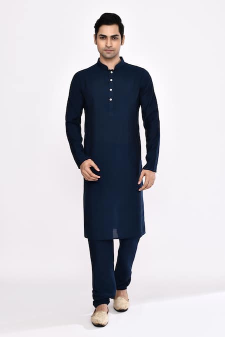 Arihant Rai Sinha Blue Silk Dark Blend Churidar Online at Aza Fashions Arihant Rai Sinha_Blue Silk Dark Blend Churidar _Online_at_Aza_Fashions
