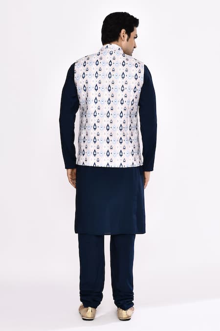Arihant Rai Sinha Dark Blue Silk Blend Churidar 