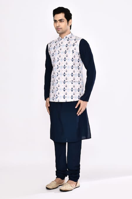 Arihant Rai Sinha Blue Silk Dark Blend Churidar at Aza Fashions Arihant Rai Sinha_Blue Silk Dark Blend Churidar _at_Aza_Fashions