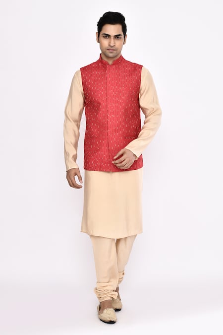 Arihant Rai Sinha Beige Silk Blend Churidar 